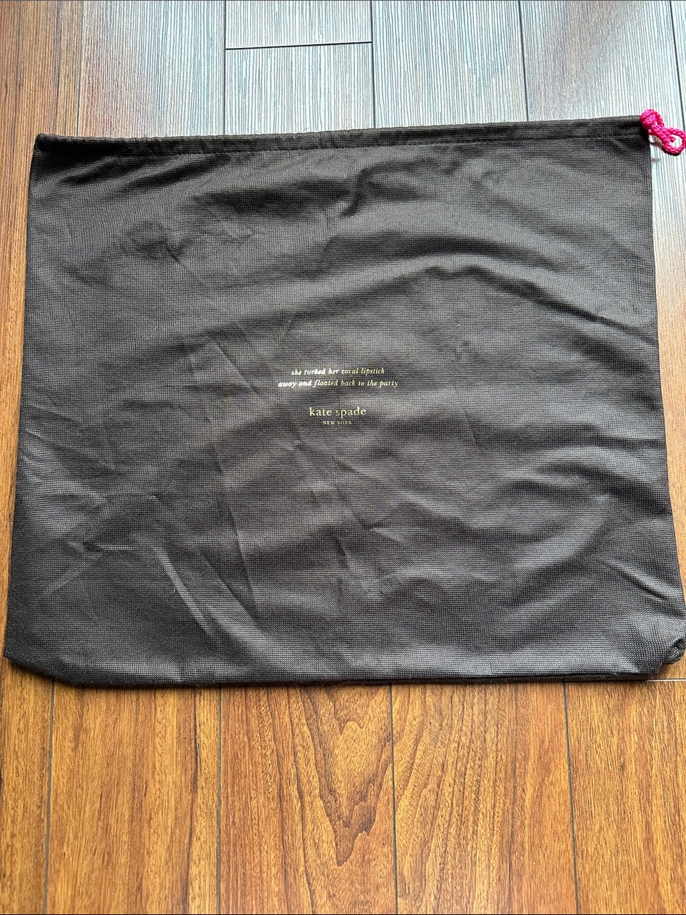 ♠️♠️EUC Kate Spade Brown Dust Bag with Pink Drawstring♠️♠️